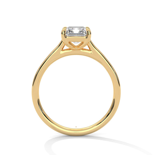 Emerald Cut Lab Grown Diamond Gold Ring