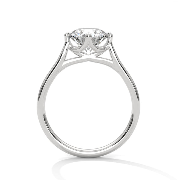 Four-Prong Classic Lab Grown Diamond Gold Ring