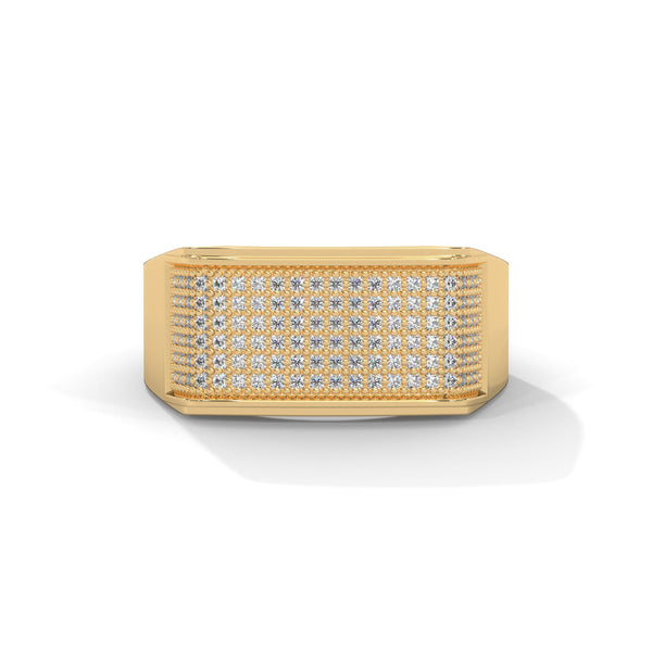 “Bold gold diamond ring crafted for modern luxury, delivering unmatched brilliance, premium craftsmanship, and a powerful statement of timeless masculine elegance.”