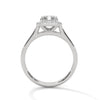 Emerald Cut Lab Grown Diamond Halo Gold Ring
