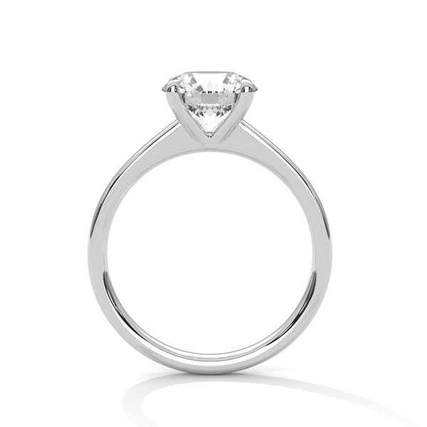 Classic Round Cut Lab Grown Diamond Gold Solitaire Ring