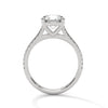 Classic Pave Engagement Ring with Round Cut Lab Grown Diamond