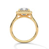 Princess Cut Halo Lab Grown Diamond Gold Ring