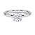 A sleek and modern solitaire ring featuring a round brilliant diamond in a classic four-prong setting atop a refined white gold band.