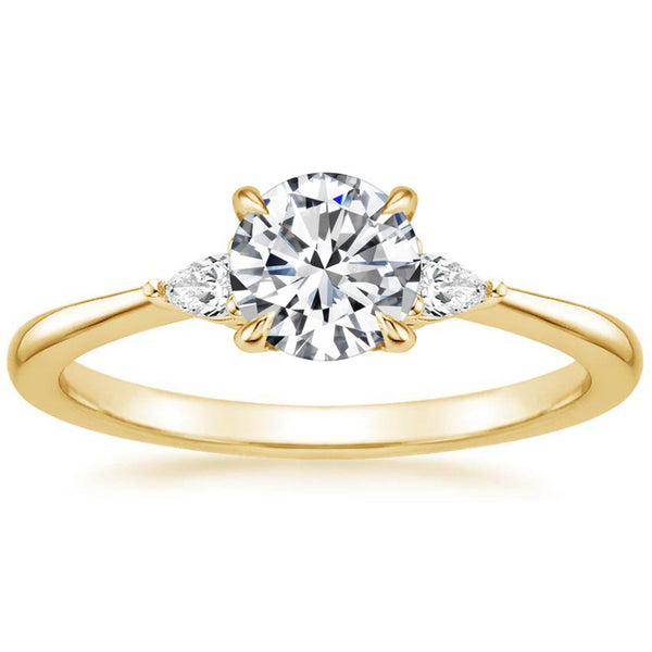 “Celebrate timeless love with this yellow gold diamond ring, featuring brilliant round stones and elegant detailing for unforgettable sparkle and sophistication.”
