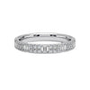 Radiate timeless elegance with this yellow-gold diamond band, featuring brilliant round and baguette stones for a luxurious, sparkling statement of everlasting love.