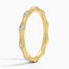 Eternal Sparkle Bamboo Diamond Band – sleek modern ring symbolizing endless love, natural elegance, daily luxury, perfect minimalist anniversary promise choice