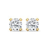 Modern Majesty: 4-Prong Lab Grown Diamond Gold Stud Earrings