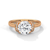 Hidden Halo Solitaire Lab Grown Diamond Gold Ring