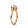 Hidden Halo Solitaire Lab Grown Diamond Gold Ring