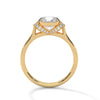 Hidden Halo Solitaire Lab Grown Diamond Gold Ring