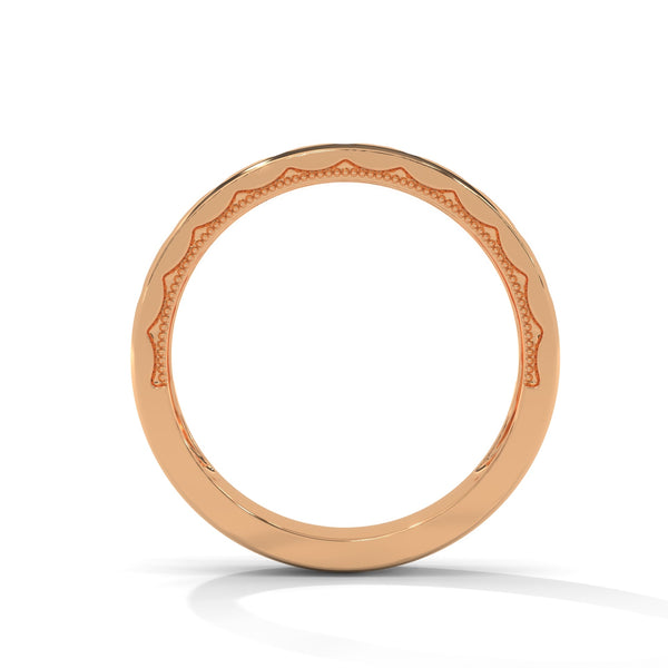 “A bold gold diamond band featuring intricate geometric detailing and sparkling brilliance, crafted for timeless elegance and standout everyday luxury.”.