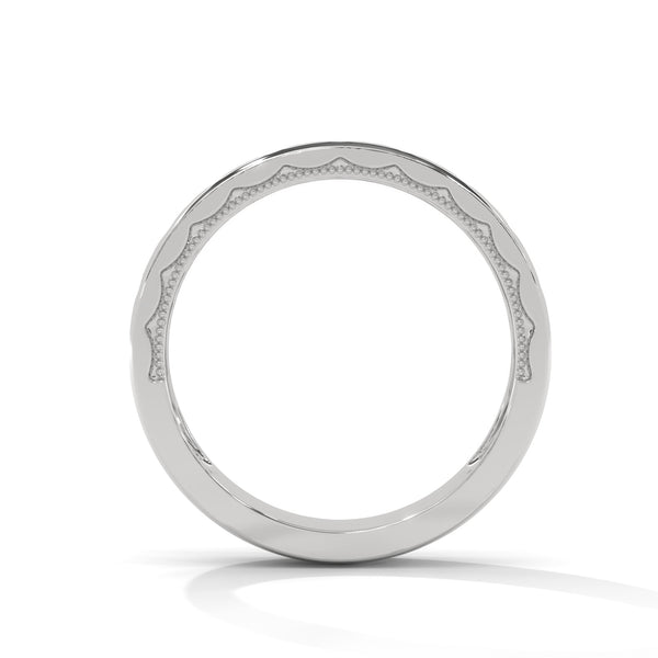 “A bold gold diamond band featuring intricate geometric detailing and sparkling brilliance, crafted for timeless elegance and standout everyday luxury.”.
