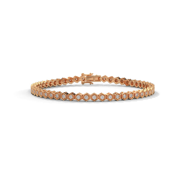 A luxurious fashion bracelet featuring 56 marquise-shaped diamonds, totaling 17.80 carats. With a 7-inch length, it combines striking brilliance with an elegant design, perfect for making a statement.