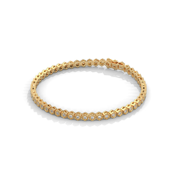 A luxurious fashion bracelet featuring 56 marquise-shaped diamonds, totaling 17.80 carats. With a 7-inch length, it combines striking brilliance with an elegant design, perfect for making a statement.