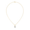 Princess Cut Lab Grown Diamond Gold Pendant Chain