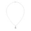 Princess Cut Lab Grown Diamond Gold Pendant Chain