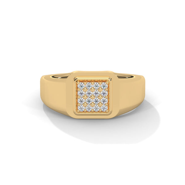 "Discover timeless luxury with this gold square diamond ring, crafted for bold elegance, everyday sophistication, and unmatched masculine brilliance."