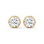 Vintage Filigree Lab Grown Diamond Gold Earrings