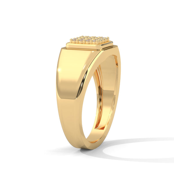 "Discover timeless luxury with this gold square diamond ring, crafted for bold elegance, everyday sophistication, and unmatched masculine brilliance."