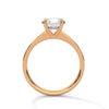 Round Cut Pave Lab Grown Diamond Gold Ring