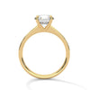 Round Cut Pave Lab Grown Diamond Gold Ring