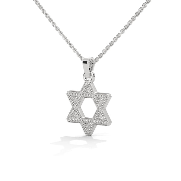 Celestial Shine: Star Shaped Lab Grown Diamond Gold Pendant Chain