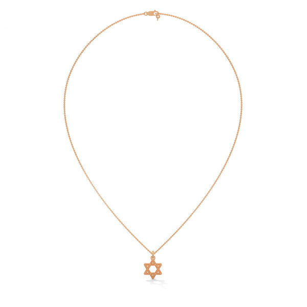 Celestial Shine: Star Shaped Lab Grown Diamond Gold Pendant Chain