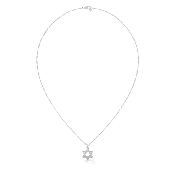 Celestial Shine: Star Shaped Lab Grown Diamond Gold Pendant Chain