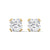Cushion Cut Lab Grown Diamond Gold Stud Earrings