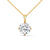 Eternal Brilliance Round Lab Grown Diamond Gold Pendant Chain