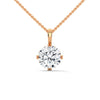 Eternal Brilliance Round Lab Grown Diamond Gold Pendant Chain