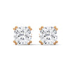 Cushion Cut Lab Grown Diamond Gold Stud Earrings