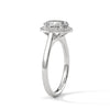Oval Cut with Classic Halo Setting Lab Grown Diamond Gold Ring