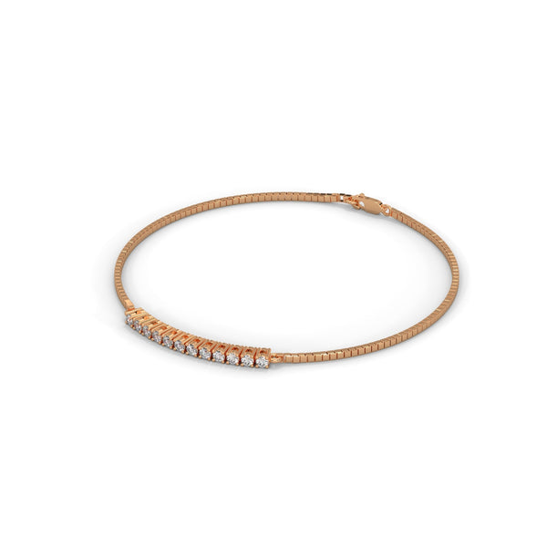 A dazzling 7-inch fashion bracelet featuring 68 diamonds in a mix of shapes, totaling 4.52 carats—an elegant expression of modern luxury.