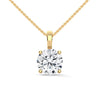 Pure Radiance Round Lab Grown Diamond Gold Pendant Chain