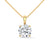 Pure Radiance Round Lab Grown Diamond Gold Pendant Chain