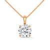 Pure Radiance Round Lab Grown Diamond Gold Pendant Chain