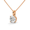 Pure Radiance Round Lab Grown Diamond Gold Pendant Chain