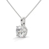 Pure Radiance Round Lab Grown Diamond Gold Pendant Chain