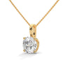 Pure Radiance Round Lab Grown Diamond Gold Pendant Chain