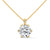 Timeless Sparkle Round Lab Grown Diamond Gold Pendant Chain