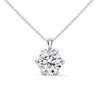 Timeless Sparkle Round Lab Grown Diamond Gold Pendant Chain