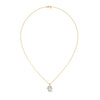 Timeless Sparkle Round Lab Grown Diamond Gold Pendant Chain
