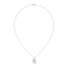 Timeless Sparkle Round Lab Grown Diamond Gold Pendant Chain