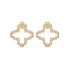 Radiant Clover Lab Grown Diamond Gold Stud Earrings