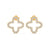 Radiant Clover Lab Grown Diamond Gold Stud Earrings