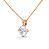 Radiant Allure Oval Lab Grown Diamond Gold Pendant Chain