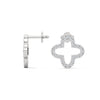 Radiant Clover Lab Grown Diamond Gold Stud Earrings