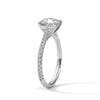 Classic Pave Solitaire Round Brilliant Lab Grown Diamond Gold Ring